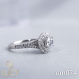 EM074 Nhẫn nữ vàng, nhẫn ổ kim cương 5mm, nhẫn nữ thiết kế, nhẫn cầu hôn, nhẫn đính hôn - Lucy Jewelry