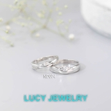 Nhẫn đôi nhẫn cặp bạc Lucy  - ND074