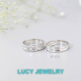 Nhẫn đôi nhẫn cặp bạc Lucy - ND076