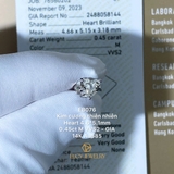 EB076 - Khuyên tai thiết kế, heart cut, 0.45 carat  - Lucy Jewelry