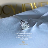 EB076 - Khuyên tai thiết kế, heart cut, 0.45 carat  - Lucy Jewelry