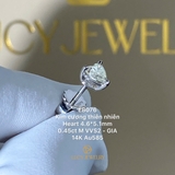 EB076 - Khuyên tai thiết kế, heart cut, 0.45 carat  - Lucy Jewelry