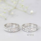 Nhẫn đôi nhẫn cặp bạc Lucy - ND076