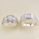 Nhẫn đôi nhẫn cặp bạc Lucy  - ND080