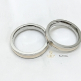 NCPT080 Nhẫn cưới bạch kim cao cấp Platinum 90% PT900 ghép vàng hồng 18k - Lucy Jewelry