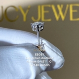 EB081 - Khuyên tai thiết kế, round cut, 4.5mm  - Lucy Jewelry