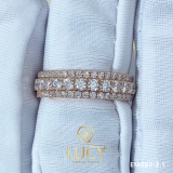 EM082-2.1 Nhẫn unisex nam và nữ full đá bản không xoay - Lucy Jewelry