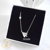 DC826 DÂY CHUYỀN MÁY BAY BẠC Ý 925, XI VÀNG TRẮNG