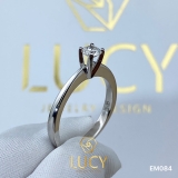 EM084 Nhẫn cầu hôn, nhẫn đính hôn, nhẫn kim cương 4.1mm 4mm, nhẫn nữ thiết kế đẹp - Lucy Jewelry
