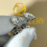 EB085 - Khuyên tai thiết kế, round cut, 10mm - Lucy Jewelry