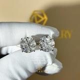 EB085 - Khuyên tai thiết kế, round cut, 10mm - Lucy Jewelry