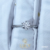 EM087 Nhẫn cầu hôn, nhẫn đính hôn, nhẫn kim cương 5.4mm 5.5mm, nhẫn nữ thiết kế đẹp - Lucy Jewelry