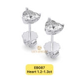 EB087 - Khuyên tai thiết kế, heart cut  - Lucy Jewelry