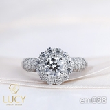 EM088 Nhẫn cầu hôn, nhẫn đính hôn, nhẫn kim cương 5.4mm 5.5mm, nhẫn nữ thiết kế đẹp - Lucy Jewelry
