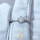 EM089 Nhẫn cầu hôn, nhẫn đính hôn, nhẫn kim cương 5mm, nhẫn nữ thiết kế đẹp - Lucy Jewelry