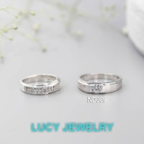 Nhẫn đôi nhẫn cặp bạc Lucy - ND089