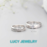 Nhẫn đôi nhẫn cặp bạc Lucy - ND089