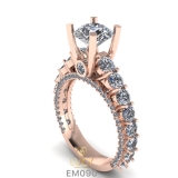 EM090 Nhẫn cầu hôn, nhẫn đính hôn, nhẫn kim cương 6.3mm 6.5mm, nhẫn nữ thiết kế đẹp - Lucy Jewelry