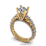 EM090 Nhẫn cầu hôn, nhẫn đính hôn, nhẫn kim cương 6.3mm 6.5mm, nhẫn nữ thiết kế đẹp - Lucy Jewelry