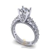 EM090 Nhẫn cầu hôn, nhẫn đính hôn, nhẫn kim cương 6.3mm 6.5mm, nhẫn nữ thiết kế đẹp - Lucy Jewelry
