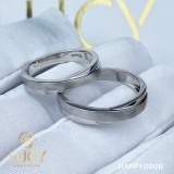HAPPY090B Nhẫn cưới đẹp vàng tây, vàng trắng, vàng hồng 10k 14k 18k, Bạch Kim Platinum PT900 đính CZ, Moissanite, Kim cương - Lucy Jewelry