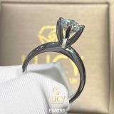 EM091 Nhẫn cầu hôn, nhẫn đính hôn, nhẫn kim cương 6.3mm 6.5mm, nhẫn nữ thiết kế đẹp - Lucy Jewelry