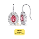 EB093 - Khuyên tai thiết kế, oval cut, 1.62 carat - Lucy Jewelry