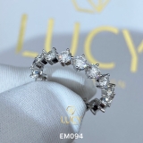 EM094 Nhẫn nữ vàng, nhẫn full đá 3mm, nhẫn nữ thiết kế - Lucy Jewelry
