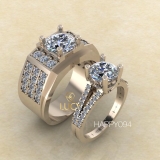 HAPPY094 Nhẫn cưới thiết kế, nhẫn cưới cao cấp, nhẫn cưới  kim cương 8mm 7mm - Lucy Jewelry