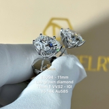 EB094 - Khuyên tai thiết kế, round cut, 11mm - Lucy Jewelry