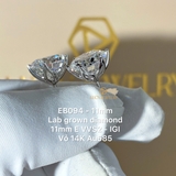 EB094 - Khuyên tai thiết kế, round cut, 11mm - Lucy Jewelry