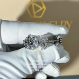 EB094 - Khuyên tai thiết kế, round cut, 11mm - Lucy Jewelry