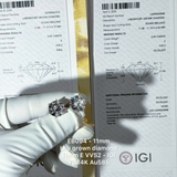 EB094 - Khuyên tai thiết kế, round cut, 11mm - Lucy Jewelry