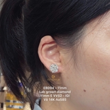 EB094 - Khuyên tai thiết kế, round cut, 11mm - Lucy Jewelry