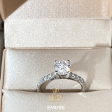 EM095 Nhẫn cầu hôn đính hôn, nhẫn vàng nữ, nhẫn ổ kim cương 6mm - Lucy Jewelry
