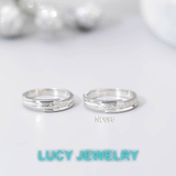Nhẫn đôi nhẫn cặp bạc Lucy - ND096