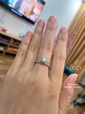 EM096 Nhẫn cầu hôn đính hôn, nhẫn vàng nữ, nhẫn ổ kim cương 5.2mm - Lucy Jewelry