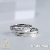 HAPPY098 Nhẫn cưới thiết kế, nhẫn cưới cao cấp, nhẫn cưới kim cương - Lucy Jewelry