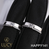 HAPPY141 Nhẫn cưới thiết kế, nhẫn cưới cao cấp, nhẫn cưới kim cương 3.5mm 3.6mm- Lucy Jewelry