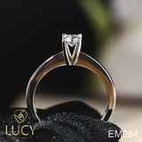 EM084 Nhẫn cầu hôn, nhẫn đính hôn, nhẫn kim cương 4.1mm 4mm, nhẫn nữ thiết kế đẹp - Lucy Jewelry