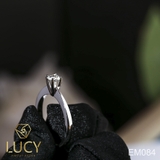 EM084 Nhẫn cầu hôn, nhẫn đính hôn, nhẫn kim cương 4.1mm 4mm, nhẫn nữ thiết kế đẹp - Lucy Jewelry