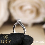 EM086 Nhẫn cầu hôn, nhẫn đính hôn, nhẫn kim cương 4.1mm 4mm, nhẫn nữ thiết kế đẹp - Lucy Jewelry