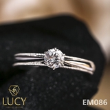 EM086 Nhẫn cầu hôn, nhẫn đính hôn, nhẫn kim cương 4.1mm 4mm, nhẫn nữ thiết kế đẹp - Lucy Jewelry