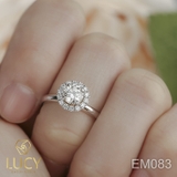 EM083 Nhẫn cầu hôn, nhẫn đính hôn, nhẫn ổ kim cương 5.4mm 5.5mm nhẫn vàng ghép 2 màu vàng trắng-vàng hồng hoặc Platinum-vàng hồng - Lucy Jewelry