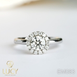 EM083 Nhẫn cầu hôn, nhẫn đính hôn, nhẫn ổ kim cương 5.4mm 5.5mm nhẫn vàng ghép 2 màu vàng trắng-vàng hồng hoặc Platinum-vàng hồng - Lucy Jewelry