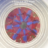 [ Hết Hàng] Kim cương thiên nhiên 3.6mm E IF 3EX NONE kiểm định quốc tế GIA mã số cạnh 6335272454- LUCYJEWELRY