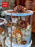 Set Qua Tết Trụ Mica Tròn Vàng MS40