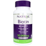 Viên uống chống rụng, kích thích mọc tóc Natrol Biotin 10,000mcg