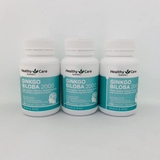 Viên uống tuần hoàn não GINKGO BILOBA 2000mg Healthy Care Úc