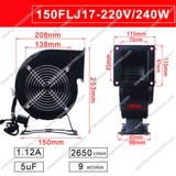 Quạt Sò Ly Tâm 220V 150FLJ17 240W | Quạt Sên | Quạt Sên Ly Tâm | Quạt Hút Khói | Quạt Ly Tâm | Quạt Hút Ly Tâm